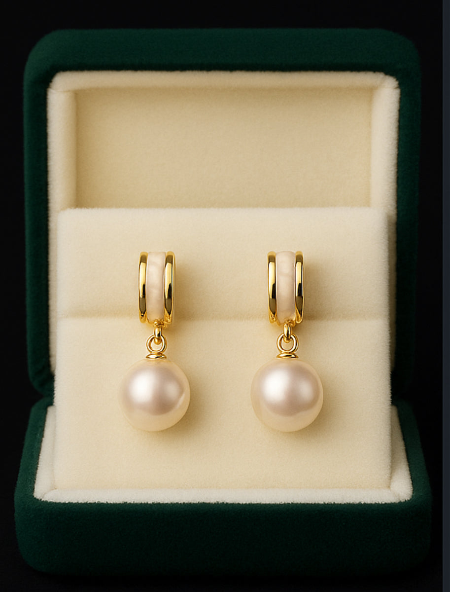Natural Freshwater Pearl Drop Earrings
