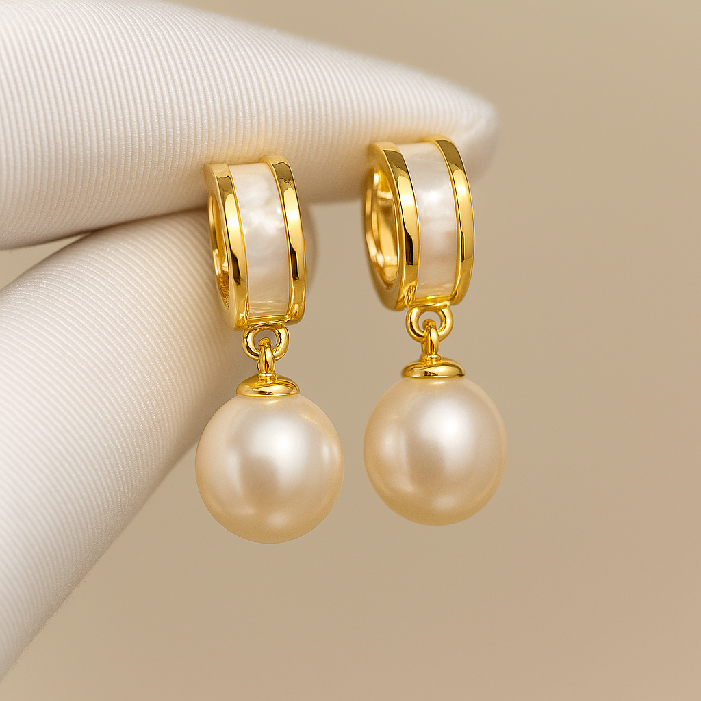 Natural Freshwater Pearl Drop Earrings