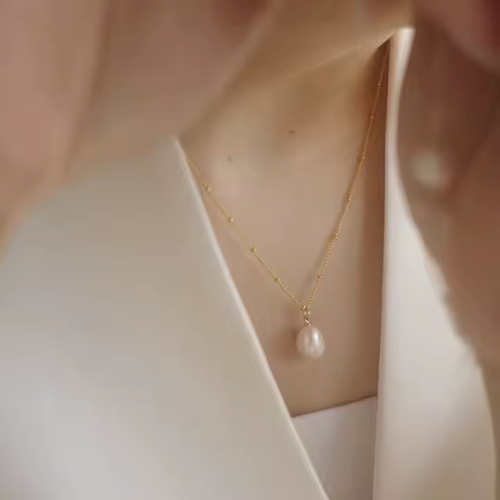 18K Gold Plated Pearl Necklace