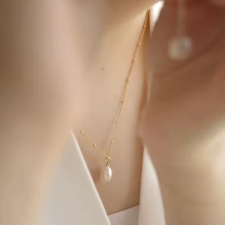 18K Gold Plated Pearl Necklace