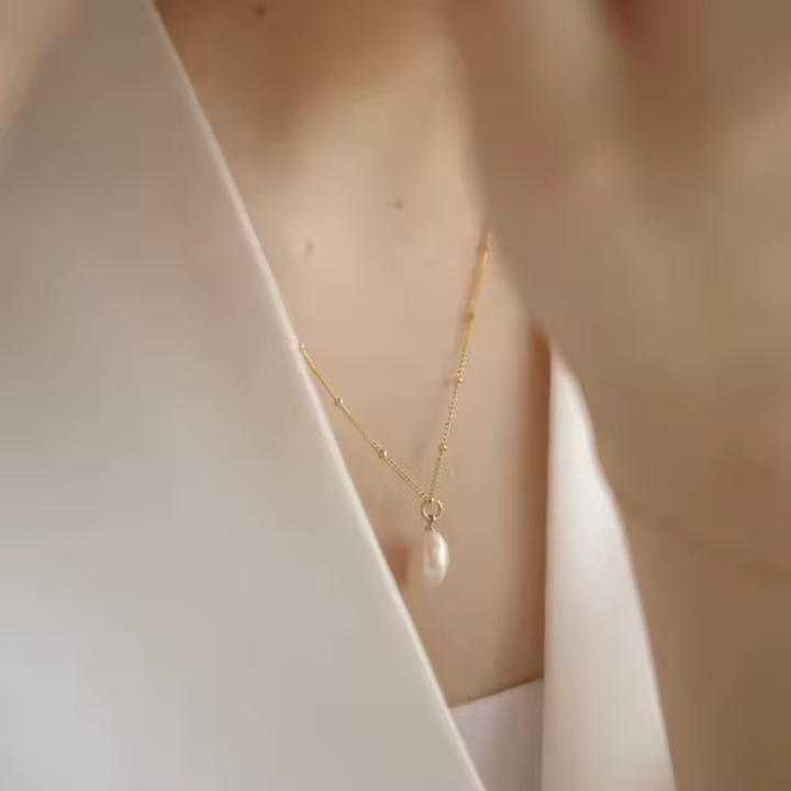 18K Gold Plated Pearl Necklace
