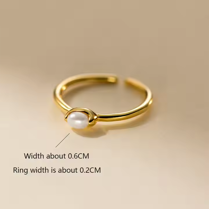 Open Natural Baroque Pearl Ring